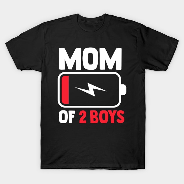 Mom of 2 Boys from Son Mothers Day Birthday T-Shirt by swissles